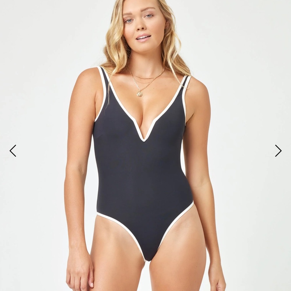 L*Space Coco One Piece Swimsuit - Black/Cream